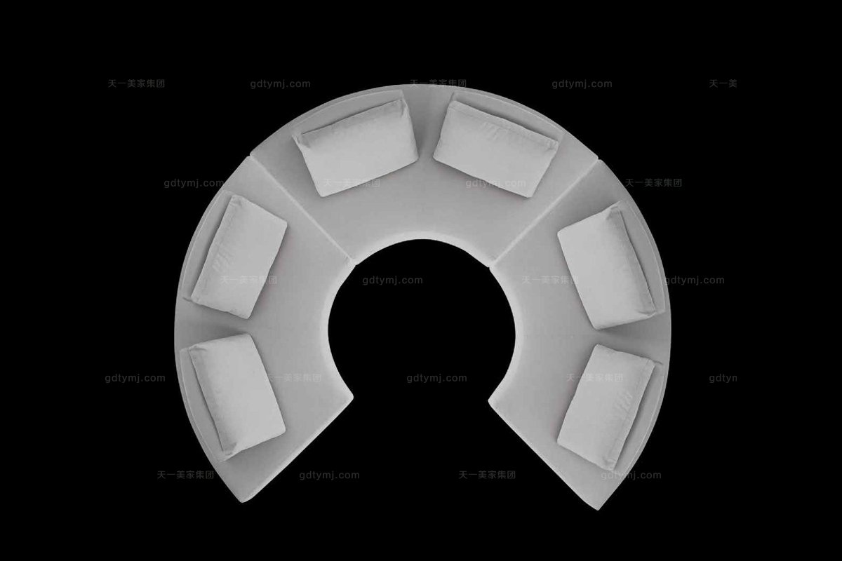 Dema高端時尚現(xiàn)代布藝弧形沙發(fā)