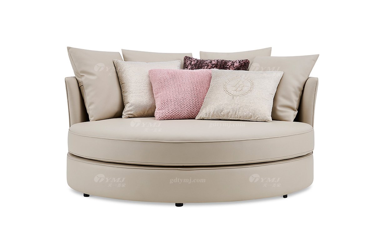 意式輕奢家具高端別墅會所家用時尚高級創(chuàng)意卡其色情人椅休閑椅