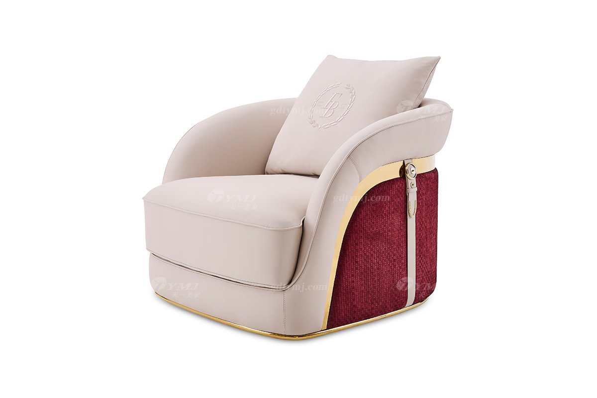 意式輕奢家具高端別墅會(huì)所家用時(shí)尚舒適大氣豪宅真皮單位沙發(fā)FB131SF1-1