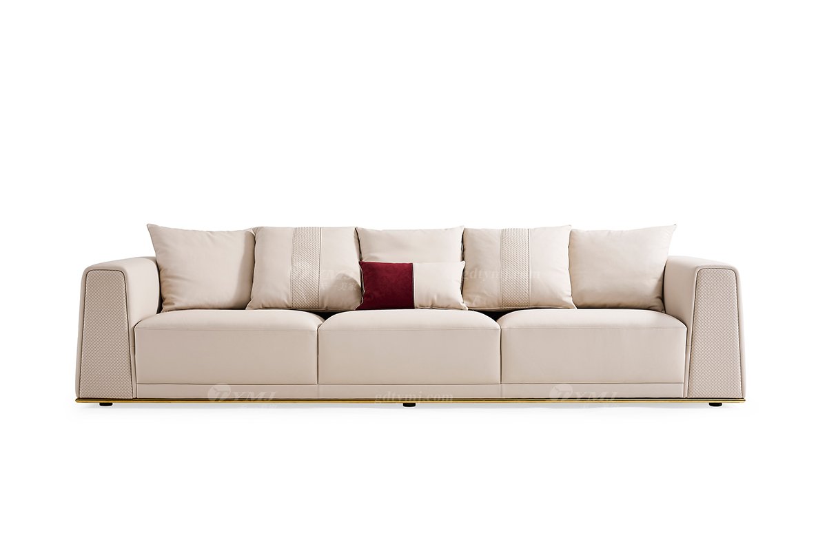 意式輕奢家具高端別墅會(huì)所家用時(shí)尚舒適大氣豪宅真皮二人位沙發(fā)三人位沙發(fā)FB131SF3