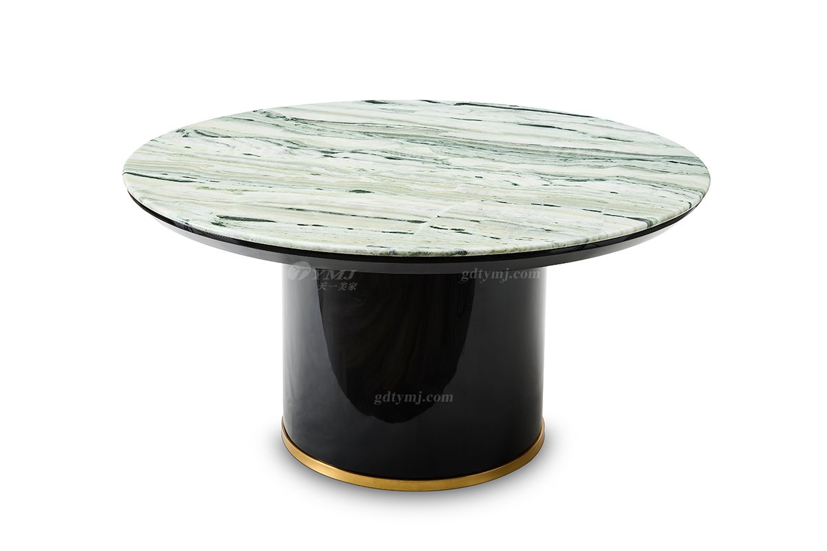 意式輕奢家具高端別墅會(huì)所大宅家用精致天然大理石圓餐臺(tái)FB105D25RMB（1）