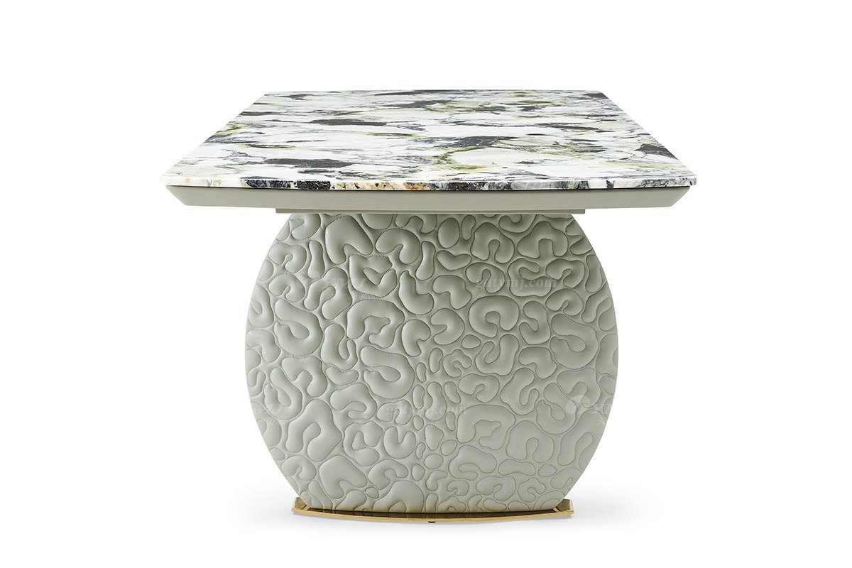 意式輕奢家具高端別墅會(huì)所大宅家用時(shí)尚奢華大理石2.2米長餐臺(tái)FB135D25CXL（2）