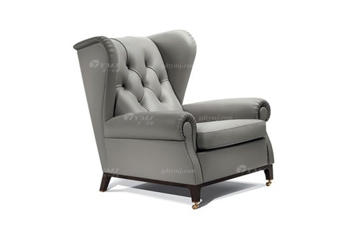 意式雅奢風(fēng)格家具高端別墅會(huì)所家具真皮舒適休閑椅腳踏LC2206休閑椅1