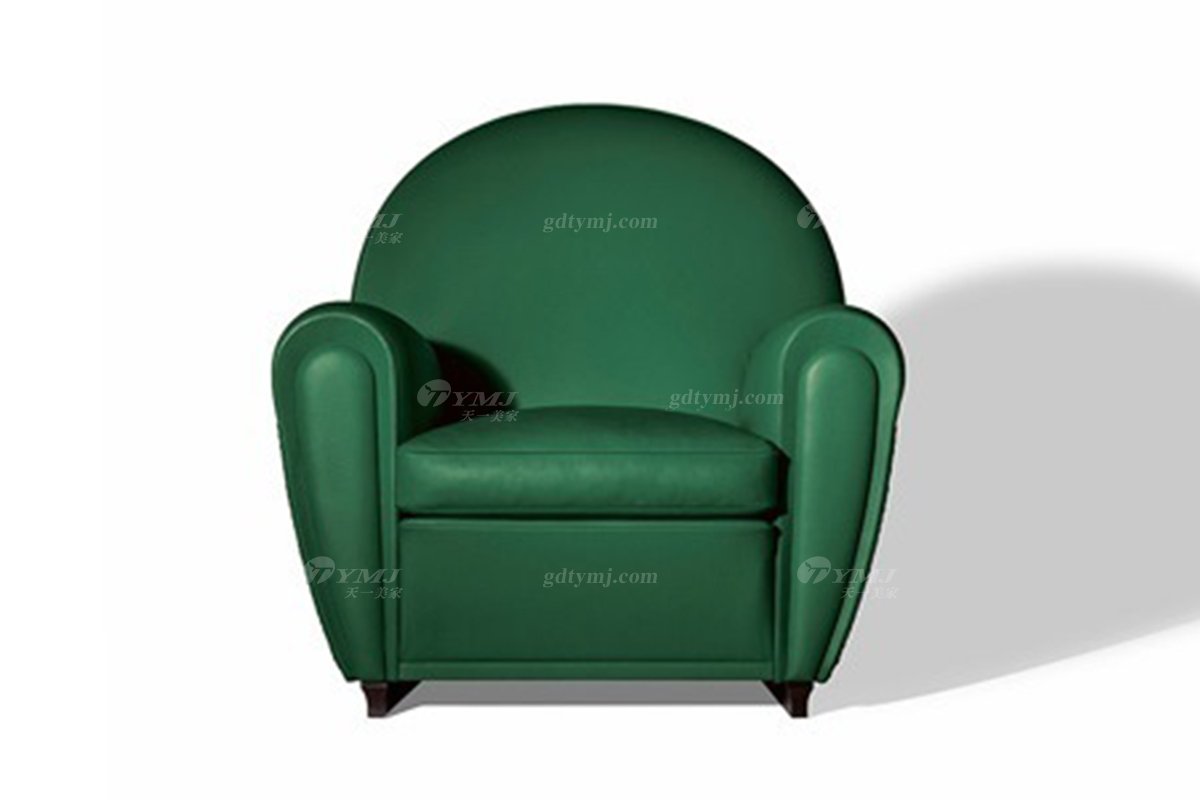 意式雅奢風(fēng)格家具高端別墅會所家具時(shí)尚舒適真皮單位沙發(fā)休閑椅