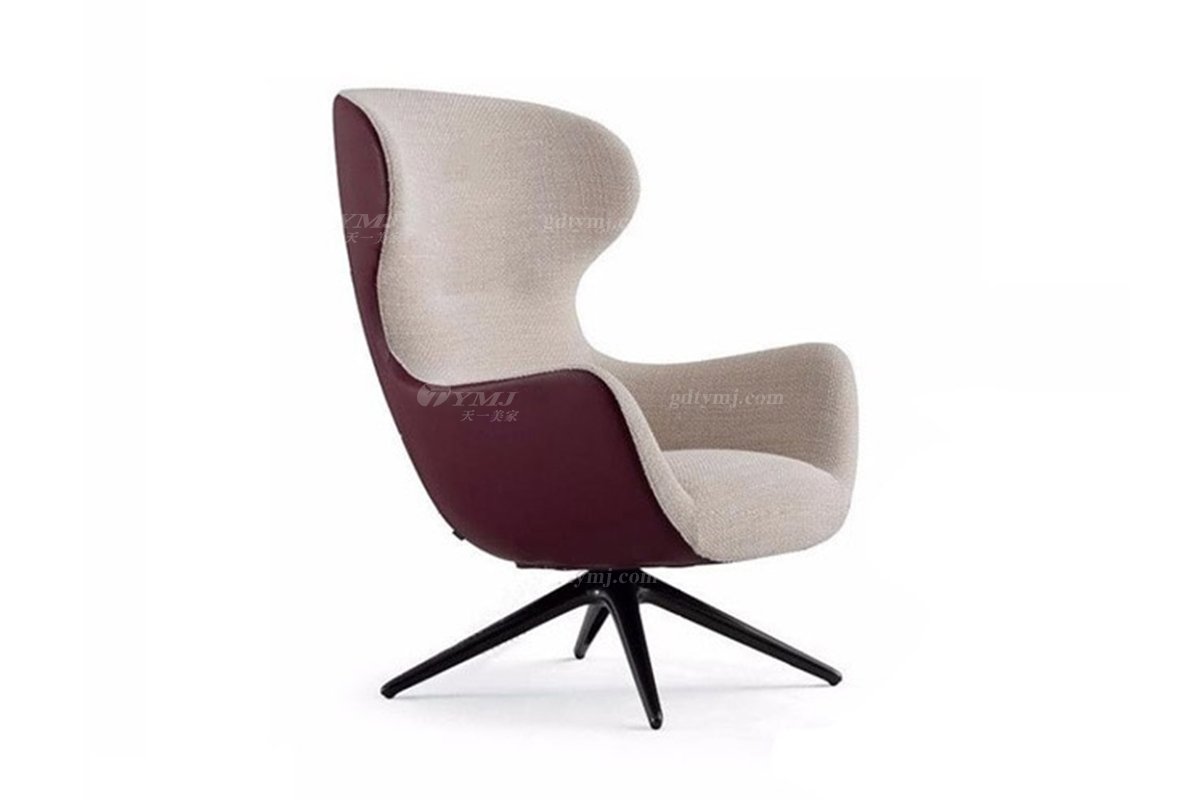 意式雅奢風(fēng)格家具高端別墅會(huì)所家具簡約舒適布藝休閑椅