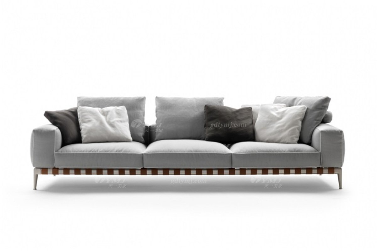 意式雅奢風(fēng)格家具高端別墅會(huì)所家具時(shí)尚舒適家用三位沙發(fā)