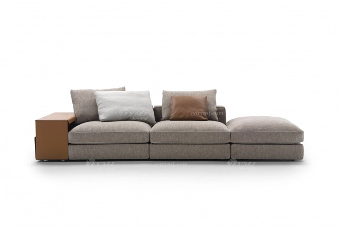 意式雅奢風(fēng)格家具高端別墅會(huì)所家具簡約舒適家用布藝三位沙發(fā)