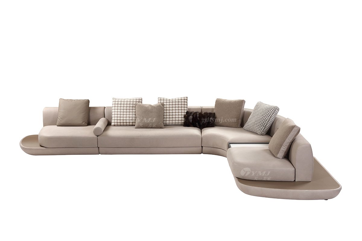 意式雅奢風(fēng)格家具高端別墅會(huì)所家具時(shí)尚舒適豪宅轉(zhuǎn)角沙發(fā)