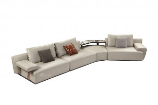 意式雅奢風(fēng)格家具高端別墅會所家具時尚大氣豪宅超纖轉(zhuǎn)角沙發(fā)組合