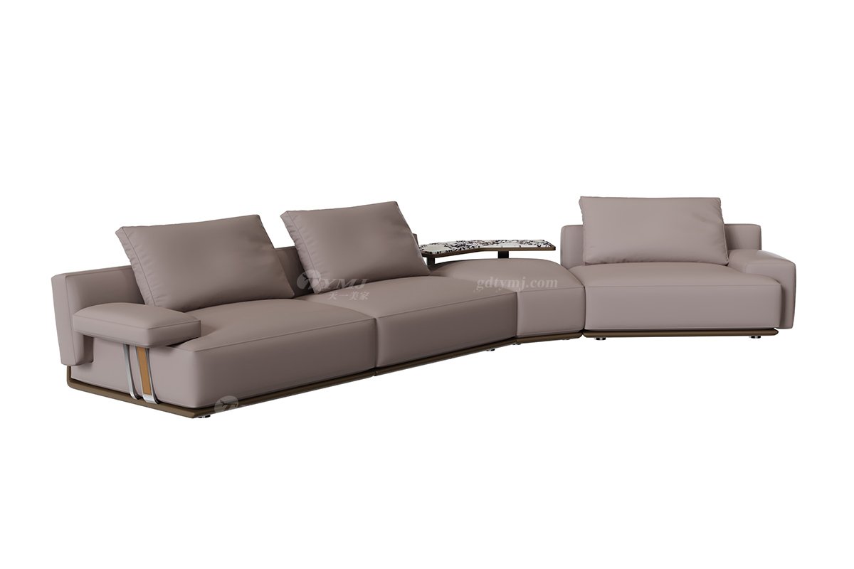 意式雅奢風(fēng)格家具高端別墅會所家具時尚大氣豪宅超纖轉(zhuǎn)角沙發(fā)組合LS2208沙發(fā)1