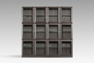  意式雅奢風(fēng)格家具高端別墅會(huì)所家具簡(jiǎn)約實(shí)木背景書架