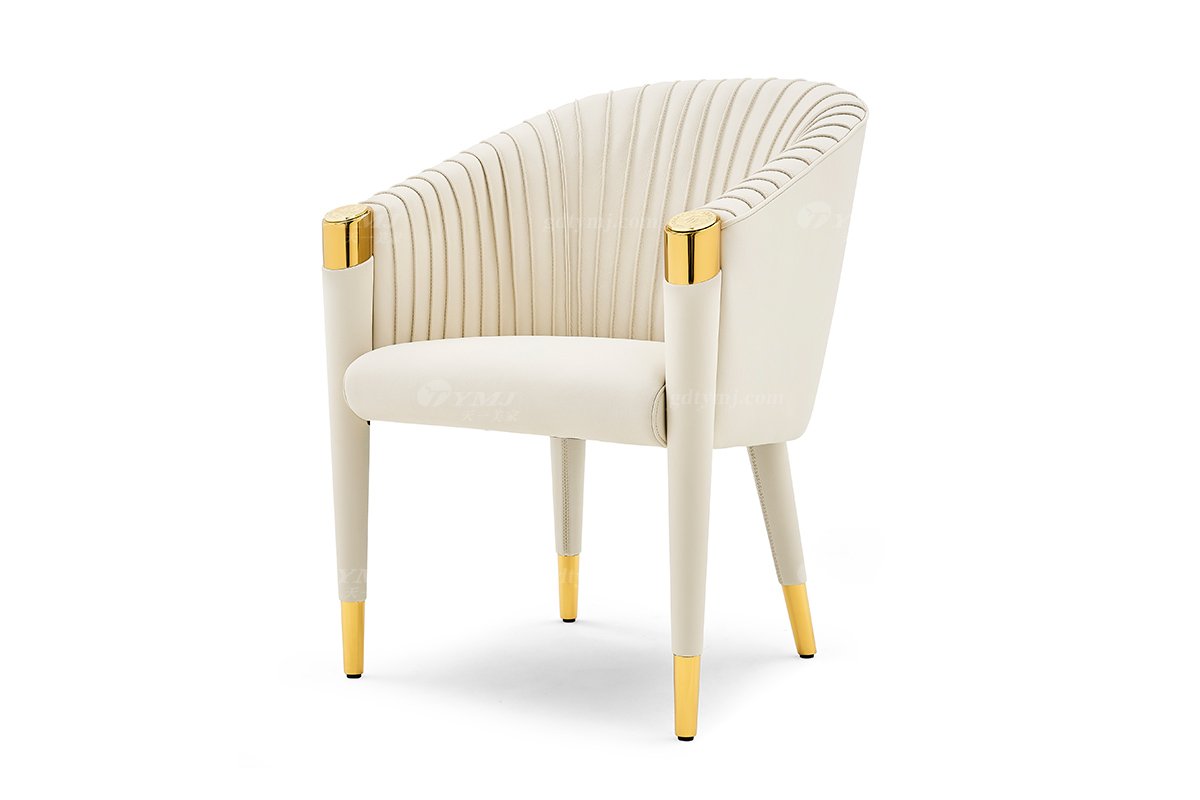 意式輕奢家具高端別墅會(huì)所大宅家用時(shí)尚奢華網(wǎng)紅款金屬餐椅餐椅1