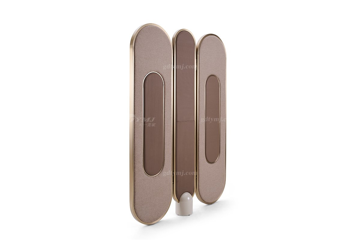 意式輕奢家具高端別墅會所豪宅家用奢華拉絲金屬屏風301PF屏風1